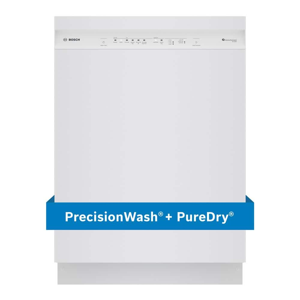 100 Series Plus 24 in. White Front Control Tall Tub Dishwasher with Hybrid Stainless Steel Tub, 48 dBA