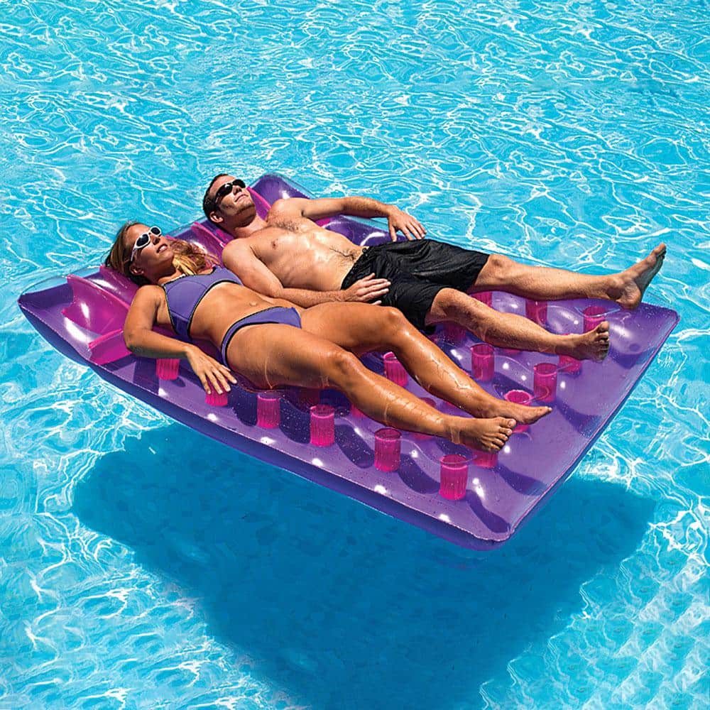 Color Gray Solstice SunSoft Super Chair Swimming Pool Inflatable Chair 