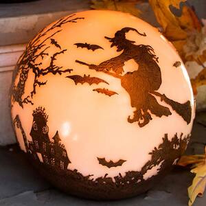 Halloween Plastic and Resin Glowing Luminary Globe