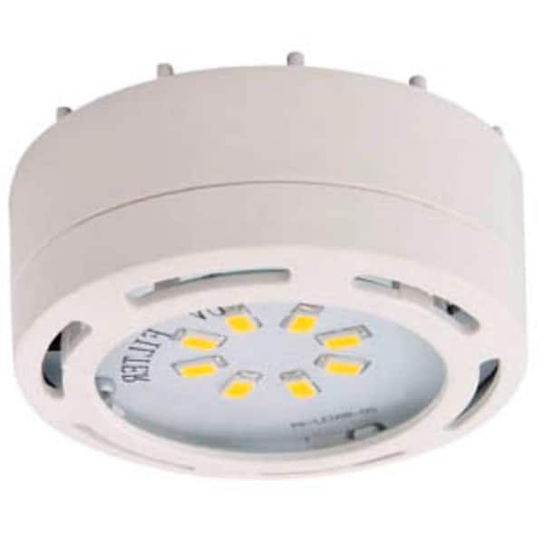 LED White Under Cabinet Puck Light with Power Cord