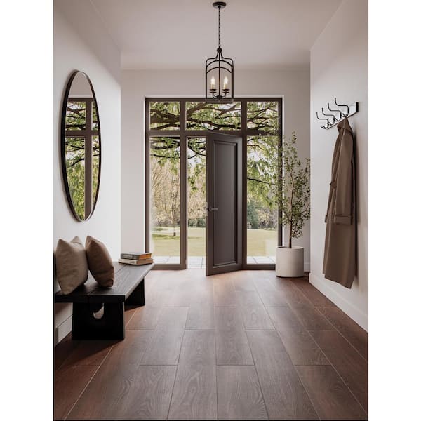 Timberline Rectangular 10 in. x 72 in. Honed Mahogany Porcelain Tile (19.59 sq. ft./Case)