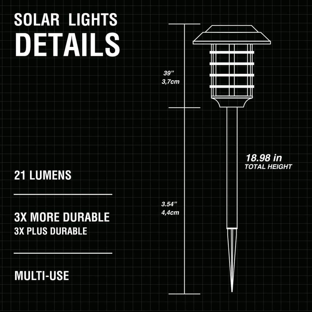 Bell+Howell Color Changing LED Solar Pathway Lights 4-Pack