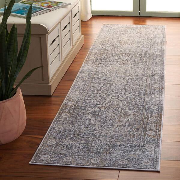 Finley 2 ft. x 10 ft. Gray/Beige Medallion FIN308F Runner Rug