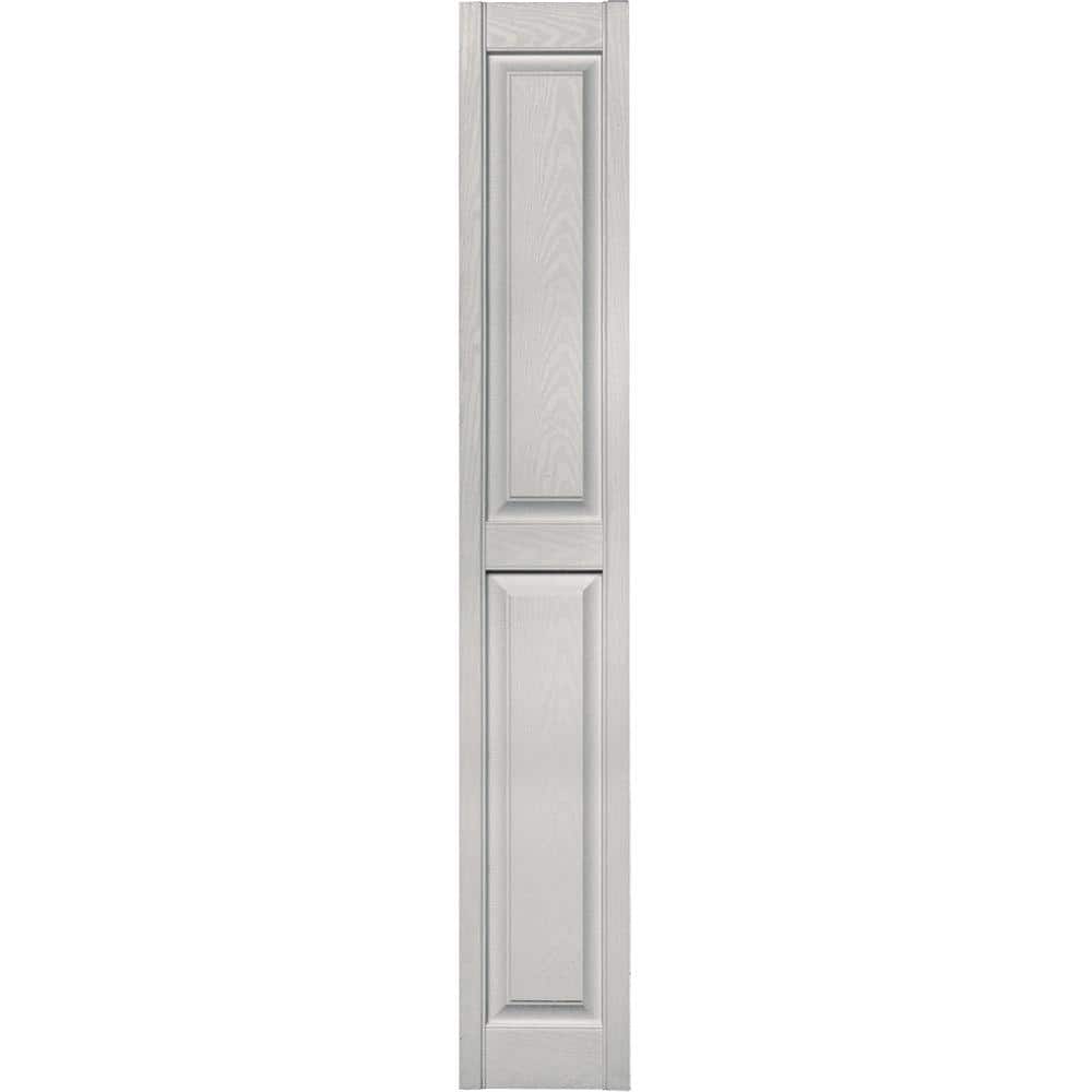 Builders Edge 12 in. x 75 in. Raised Panel Vinyl Exterior Shutters Pair