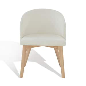 Wynonna Ivory/Natural 18.5 in. Linen Dining Chair