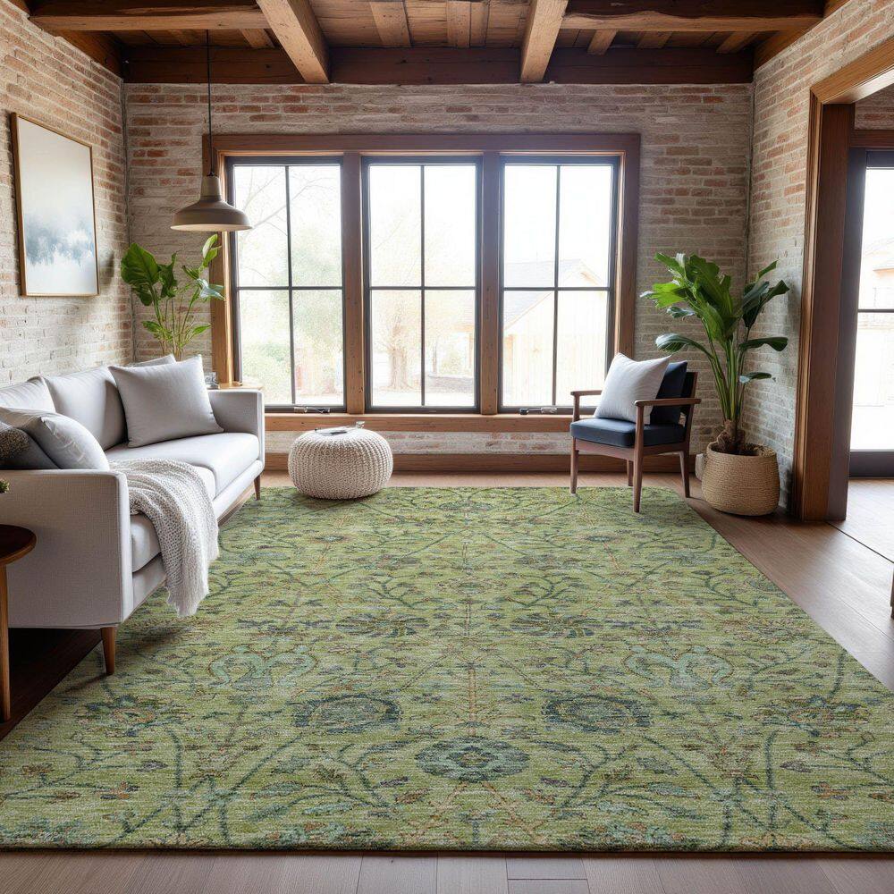Addison Rugs Mayfield Premium Machine Washable Abstract AMF1087 Mint 3 ...