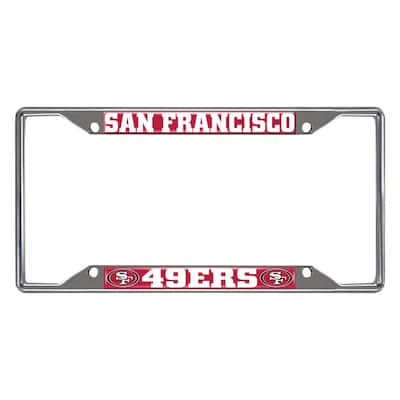 NFL - San Francisco 49ers Chromed Stainless Steel License Plate Frame