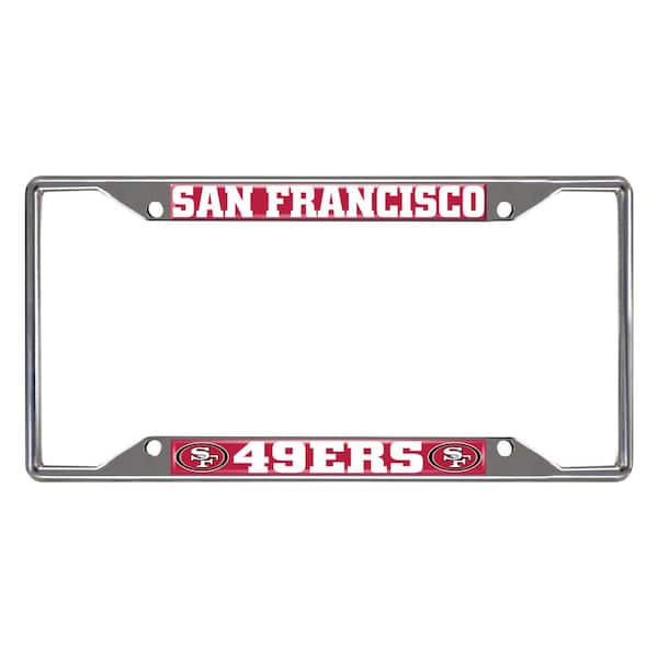 FANMATS NFL - San Francisco 49ers Chromed Stainless Steel License Plate Frame