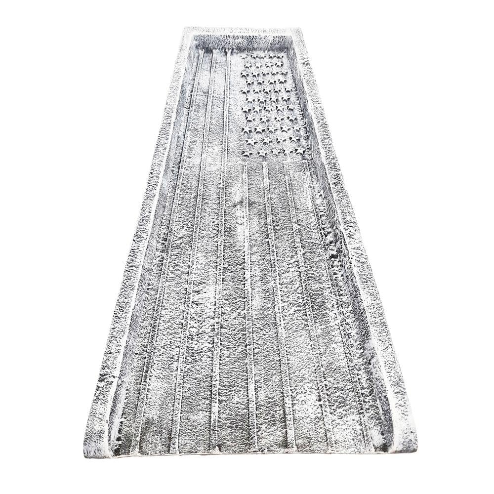 White USA Patriotic Flag Cast Aluminum Downspout Gutter 24 in. Splash Block price history on PriceWatchPro