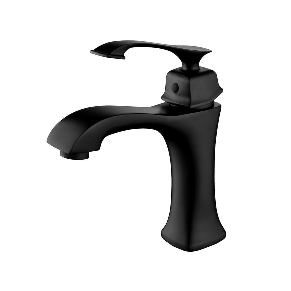Single Hole Single-Handle Bathroom Faucet in Matte Black