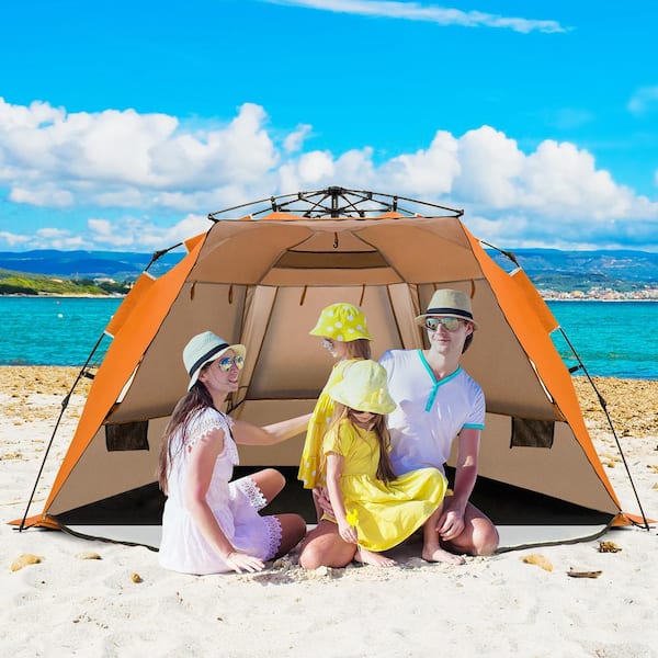 Mobihome Beach Tent Sun Shelter Pop Up, Sand  Surf Beach Shade Tents Umbre