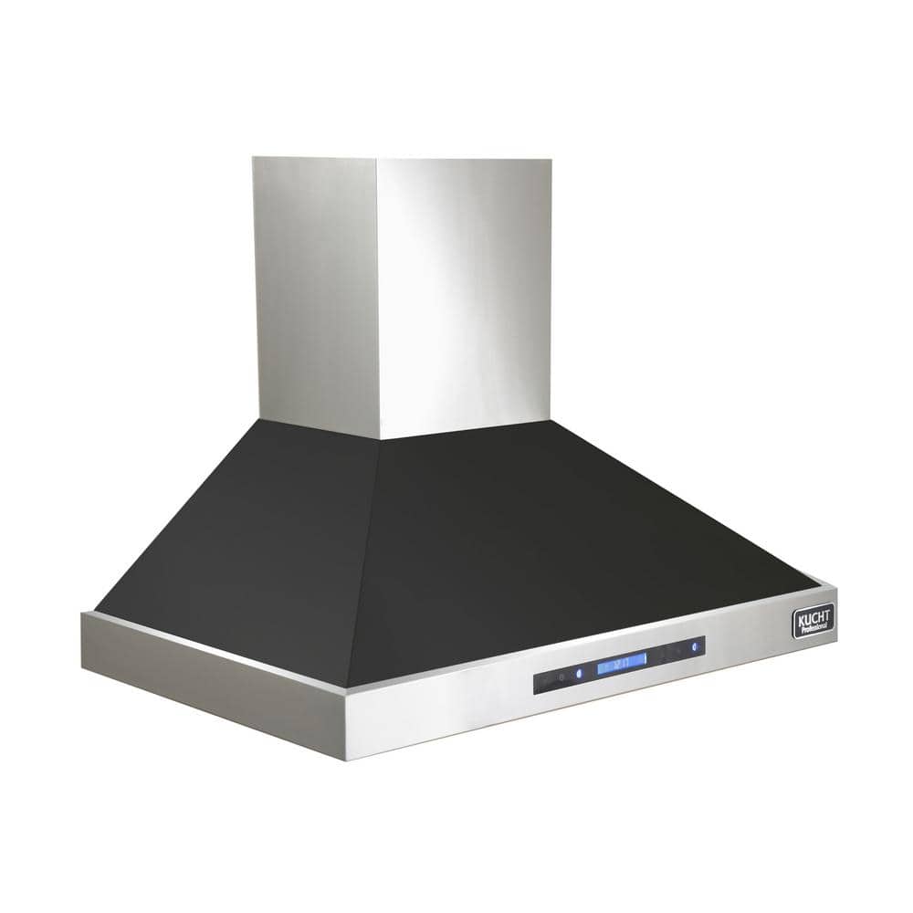Kucht Professional 30 in. 900 CFM Ducted Wall Mount Range Hood with Light in Black