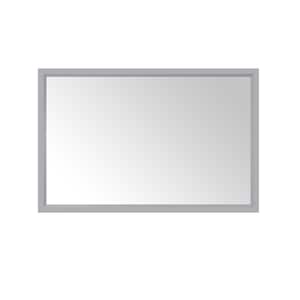 Rockleigh 46 in. W x 30 in. H Rectangular Framed Wall Mount Bathroom Vanity Mirror in Pebble Gray