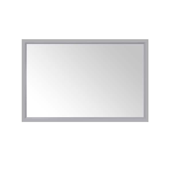 Photo 1 of Rockleigh 46.00 in. W x 30.00 in. H Framed Rectangular Bathroom Vanity Mirror in Pebble Grey