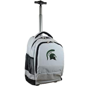 NCAA Michigan State 19 in. Gray Wheeled Premium Backpack
