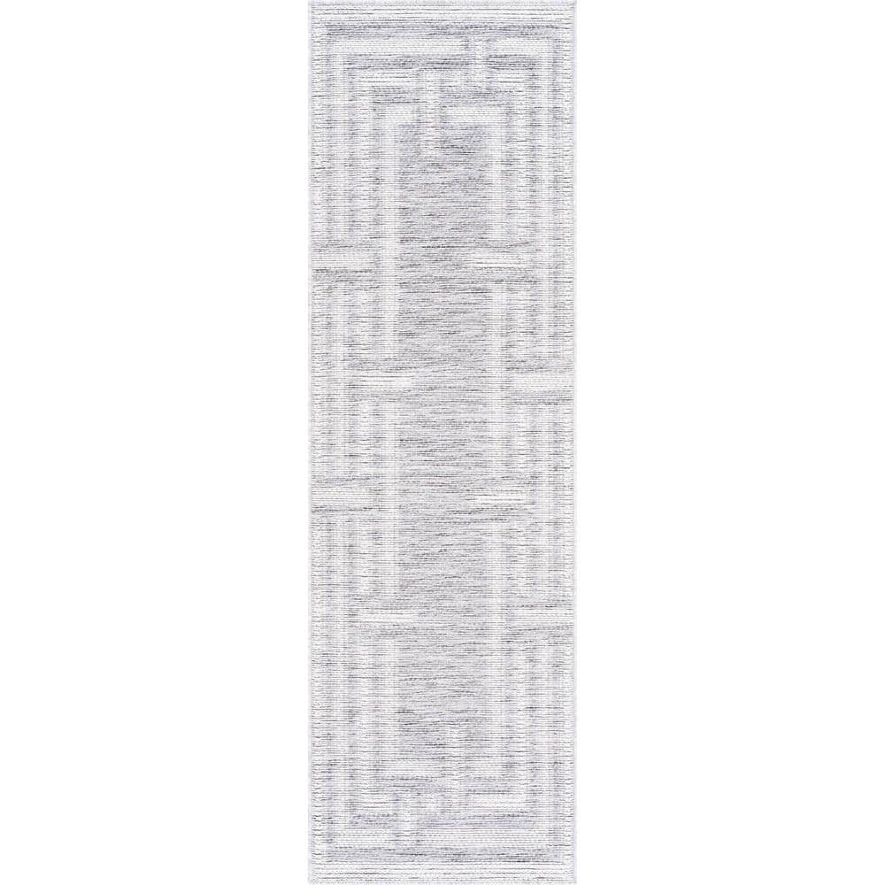 Bailey Gray 2 ft. x 7 ft. Transitional Geometric Flat Weave Polypropylene Runner Indoor/Outdoor Runner Rug price history on PriceWatchPro