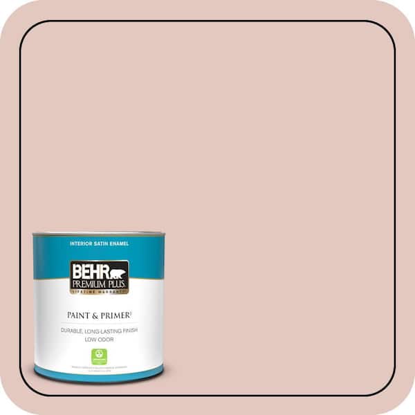 BEHR PREMIUM PLUS 1 qt. #S170-2 Rosewater Satin Enamel Low Odor Interior Paint & Primer