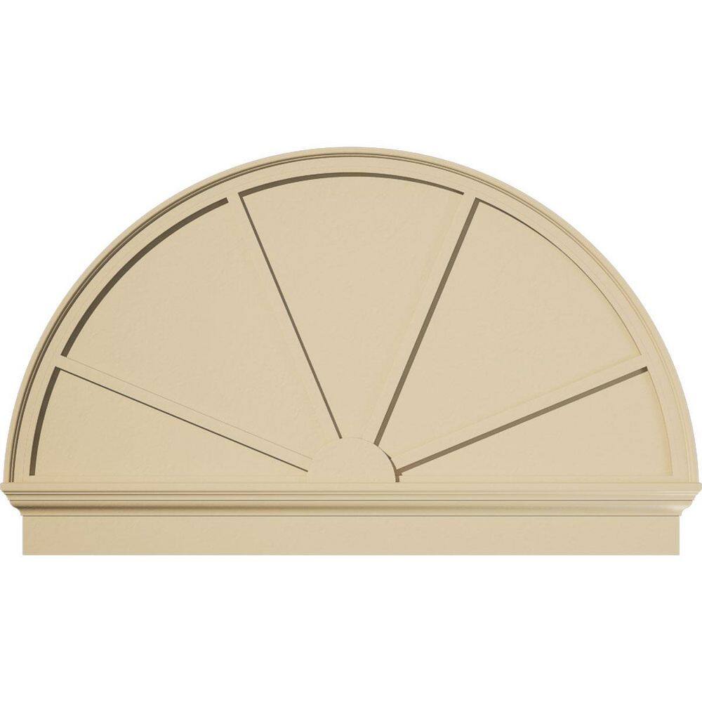 54-in W x 33-3/4-in H x 2-3/4-in P Half Round 4-SpokeSignature Urethane Combination Pediment, Primed Tan price history on PriceWatchPro