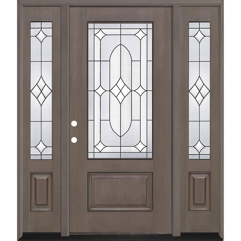 Regency 68 in. x 80 in. 3/4L Axis Glass RHIS Ashwd Stain Mahogany Fiberglass Prehung Front Door w/ 14 in.-3/4SLs 4-9/16 price history on PriceWatchPro