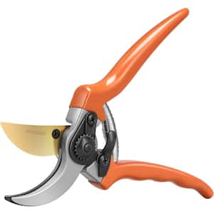 1.6 in. Pruning Shears with Bypass 3/4 in. Cut Capacity SK5 Blades, Ergonomic Handle and Safety Lock
