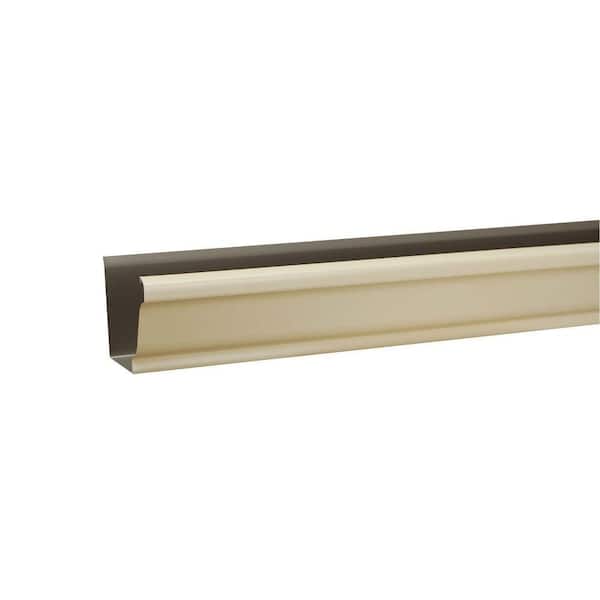 6 in. x 10 ft. K-Style Almond Aluminum Gutter