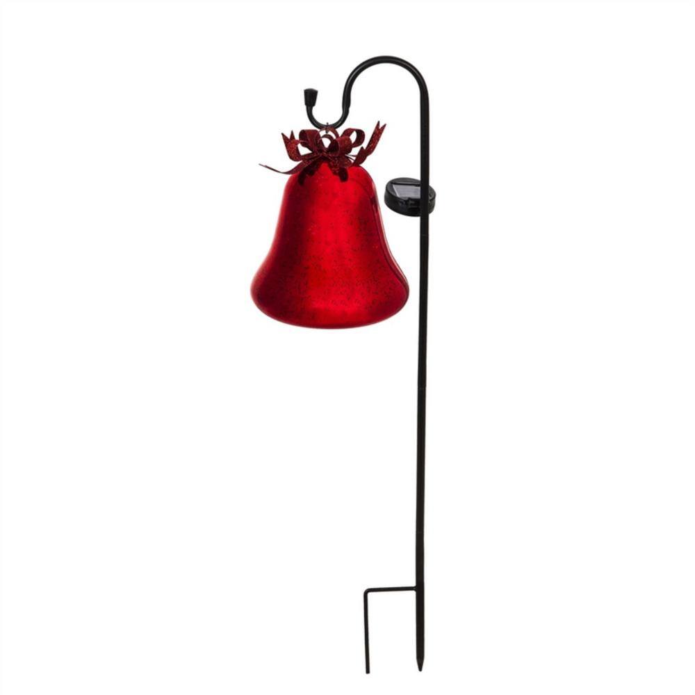 UPC 746851000416 product image for Evergreen Red 31 in. Lighted Bell with Shephard's Hook Garden Stake | upcitemdb.com