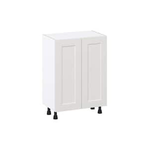 24 in. W x 34.5 in. H x 14 in. D Littleton Painted Gray Shaker Assembled Base Kitchen Cabinet with Inner Drawers