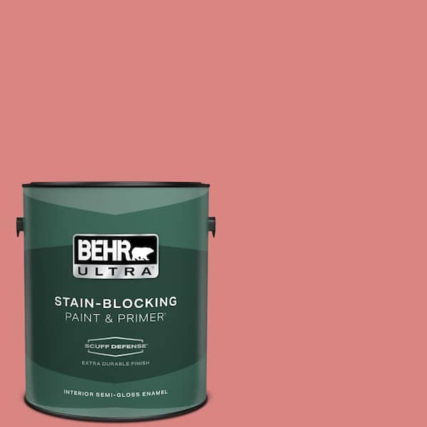 BEHR ULTRA 1 gal. #M160-5 Pink Damask Extra Durable Semi-Gloss Enamel Interior Paint & Primer