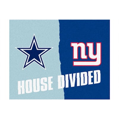 NFL Cowboys / Giants Navy House Divided 3 ft. x 4 ft. Area Rug