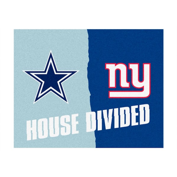 TrafficMaster NFL Cowboys / Giants Navy House Divided 3 ft. x 4 ft. Area Rug