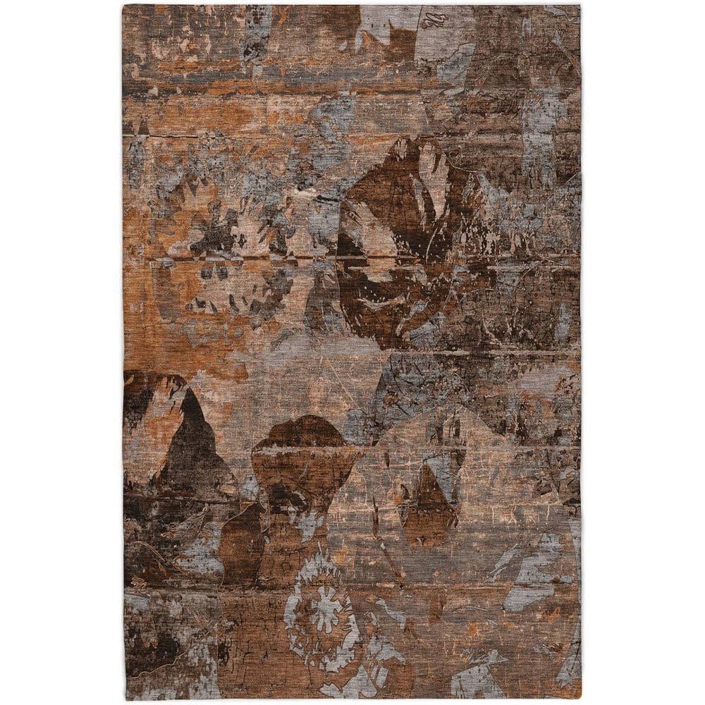Dream Shag Premium Machine Washable Abstract ADS555 Terracotta 5 ft. x 7 ft. 6 in. Area Rug price history on PriceWatchPro