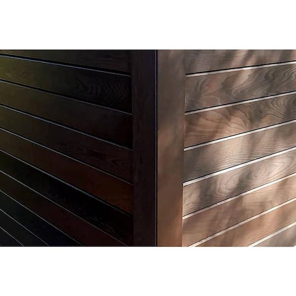 Unbranded Thermally Modified 1 ft. x 5 in. Nickel Gap Design Ash Siding Ash Wood Board Deck Tile in Brown Color (1-Each)