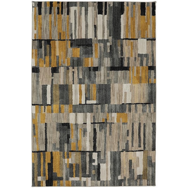 Mohawk Home Bacchus Mustard 5 ft. x 8 ft. Geometric Area Rug