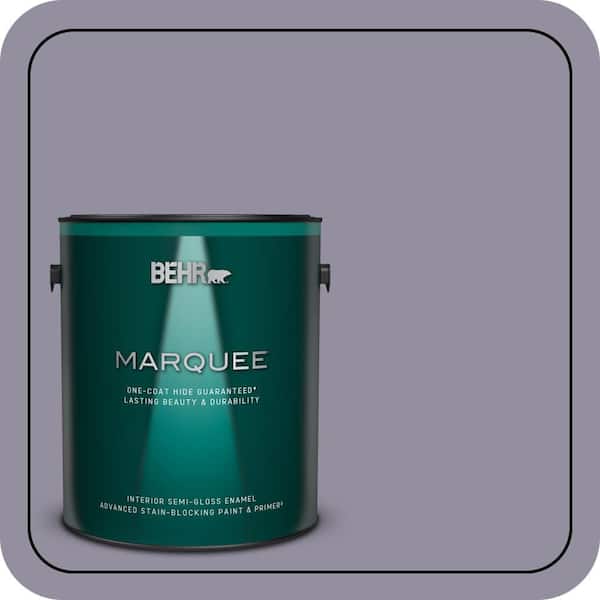 BEHR MARQUEE 1 gal. #N560-4 Evening In Paris One-Coat Hide Semi-Gloss Enamel Interior Paint & Primer