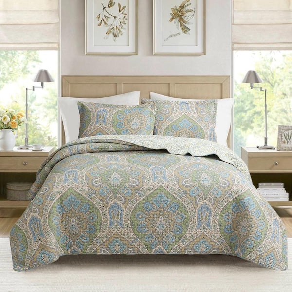 Damask - Quilts & Coverlets - The Home Depot