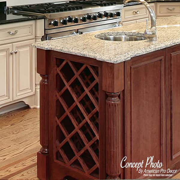 28-Bottle Trimmable Wine Rack Lattice Panel Inserts in Unfinished Solid North American Red Oak