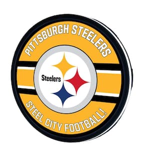Pittsburgh Steelers 15 in. Round Plug-in LED Lighted Sign