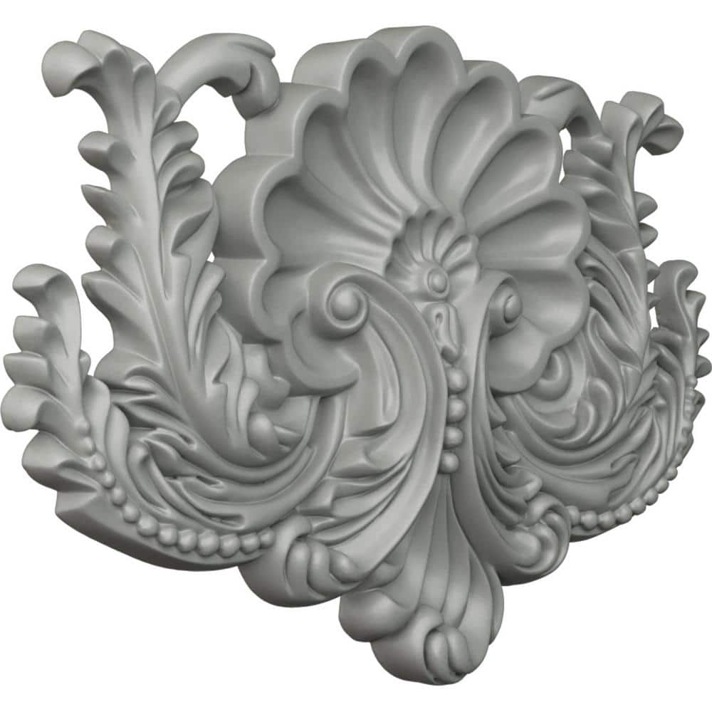 White Polyurethane Shell Crown Onlay Scroll