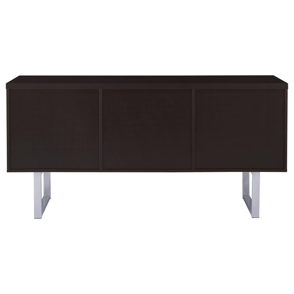 Contemporary 60'' Brown Home Office Desk with Filing Cabinet