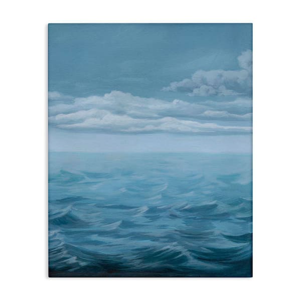 Stupell Industries Clouds over Sea Waves by Grace Popp Unframed Coastal Graphic Art Print 20 in. x 16 in.
