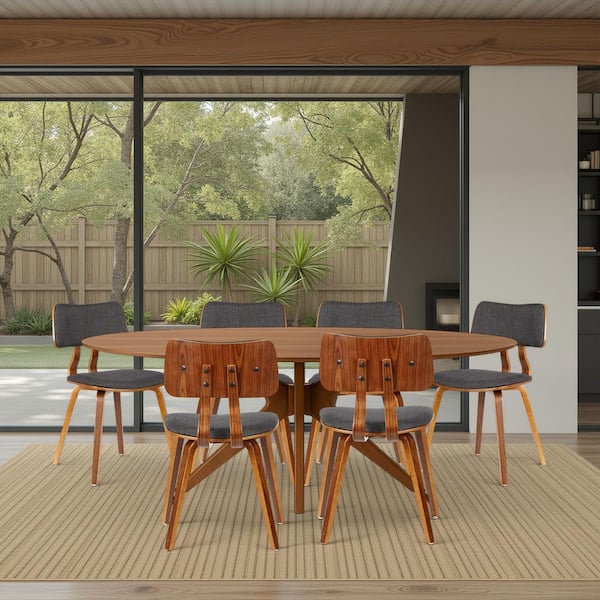 Jaguar Charcoal Fabric Dining Chair (Set of 6)