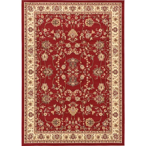 Unique Loom Sialk Hill Washington Burgundy 7' 0 x 10' 0 Area Rug