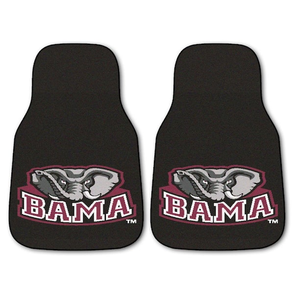 FANMATS University of Alabama 18 in. x 27 in. 2-Piece Carpeted Car Mat Set