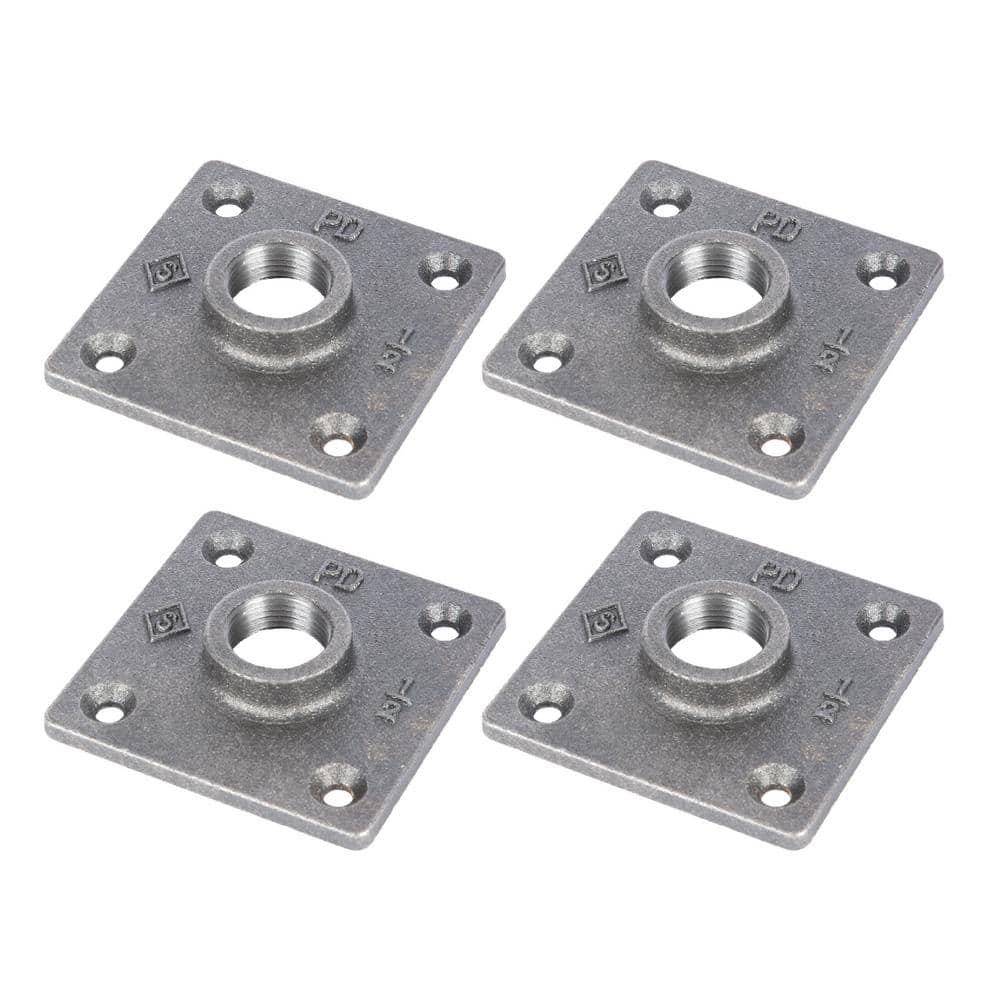 1/2 in. Black Iron Square Floor Flange (4-Pack) price history on PriceWatchPro