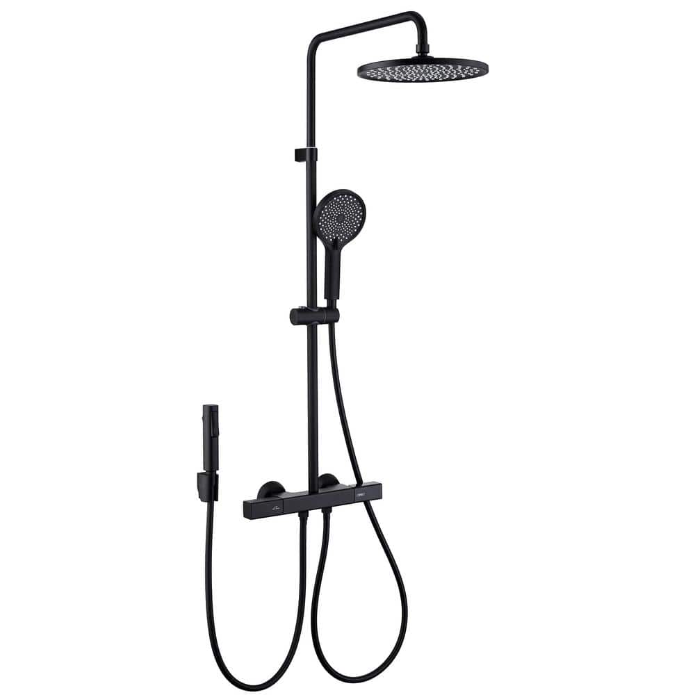 FLG Double Handle 4Spray Tub and Shower Faucet 1.8 GPM Wall Mounted