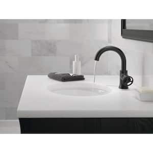Trinsic Wheel Single Handle High Arc Single Hole Bathroom Faucet in Matte Black
