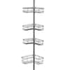 Glacier Bay Tension Pole Corner Shower Caddy in Satin Nickel 2130NNHD - The  Home Depot