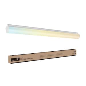 4 ft. Integrated LED Dimmable Linear LED Strip light Shop light, CCT/Wattage/Lumen Selectable, 0-Volt-10-Volt Dimming