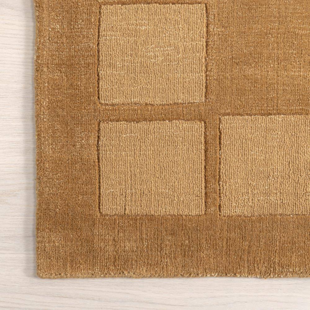 Wheat Flat Woven Wool-Blend Rectangular Area Rug, 3x5