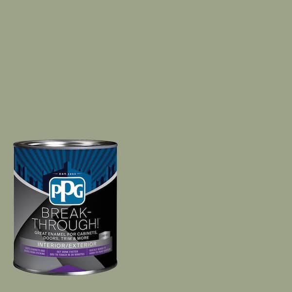 Break-Through! 1 qt. PPG1030-4 Edamame Satin Door, Trim & Cabinet Paint